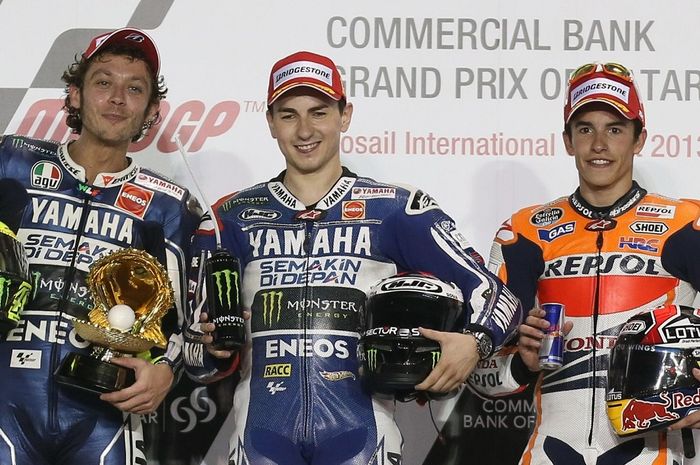 Valentino Rossi, Jorge Lorenzo, dan Marc Marquez