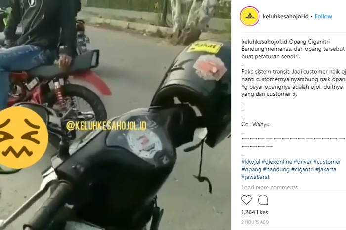 Postingan video ojek online dihadang ojek pangkalan