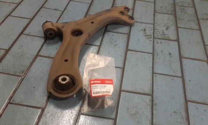 Penampakan bushing karet yang dipasang