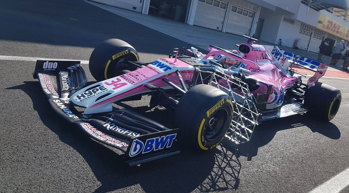 Desain spoiler depan baru yang dites tim Force India 