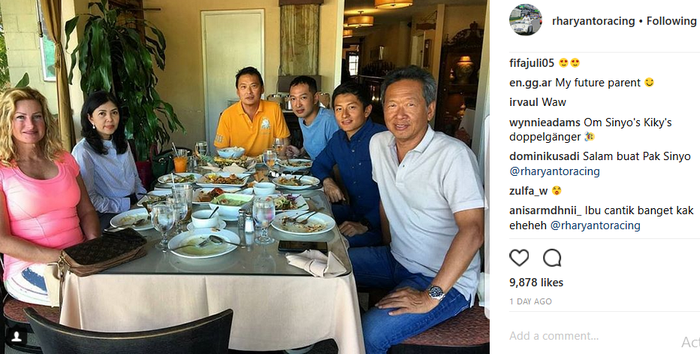 Netizen komentari ibunya Rio Haryanto, Indah Pennywati pada foto makan bareng ini