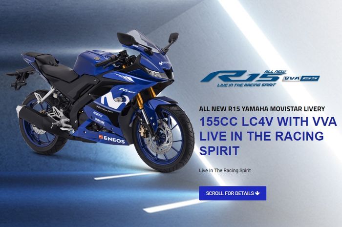 Yamaha All New R15 dengan livery Movistar baru