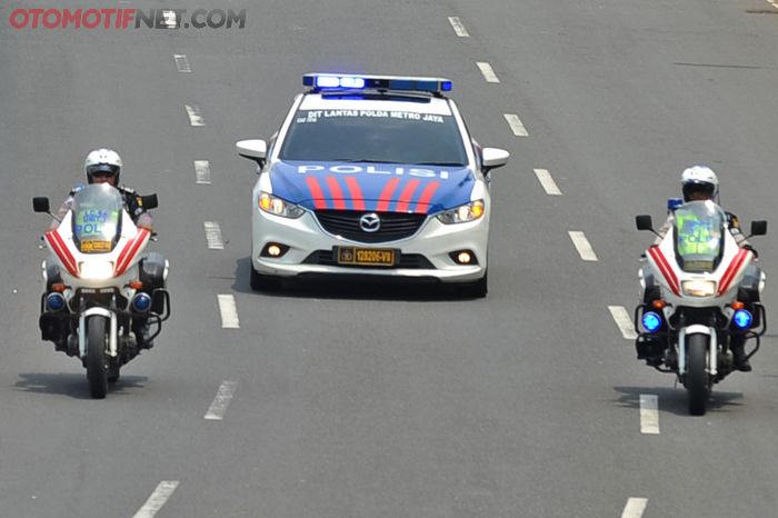 Foto ilustrasi Patwal Polisi di jalan tol