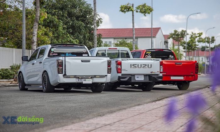 Modifikasi trio Isuzu D-Max baru kompak tampil merunduk bergaya sporty