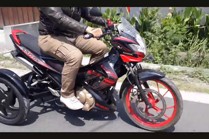 Test ride Suzuki Satria FU dela trike hasil garapan RWIN Development