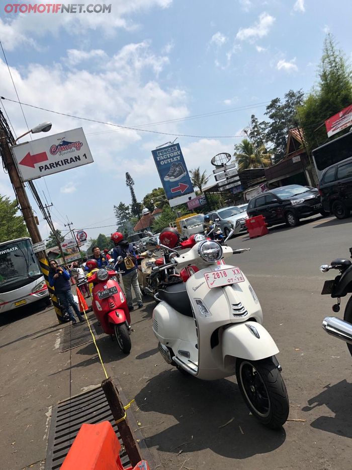 New Vespa GTS 150 Super i-get dalam tes Jakarta - Bogor oleh kru media (6/7/2019)