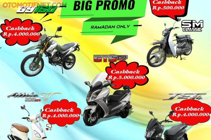 PT. MForce Indonesia tawarkan promo berupa cashback untuk produk SYM dan SM Sport