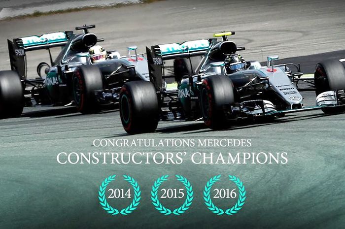 Dalam tiga musim terakhir, tim Mercedes memenangkan gelar kejuaraan dunia konstruktor