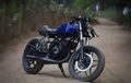 Ajaib! Yamaha RX135 Bobrok Dirombak Jadi Cafe Racer Ganteng
