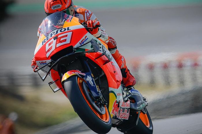 Pembalap andalan Repsol Honda, Marc Marquez Mengaku Tak Menyangka Bisa Start dari Baris Kedua di MotoGP Portugal 2021