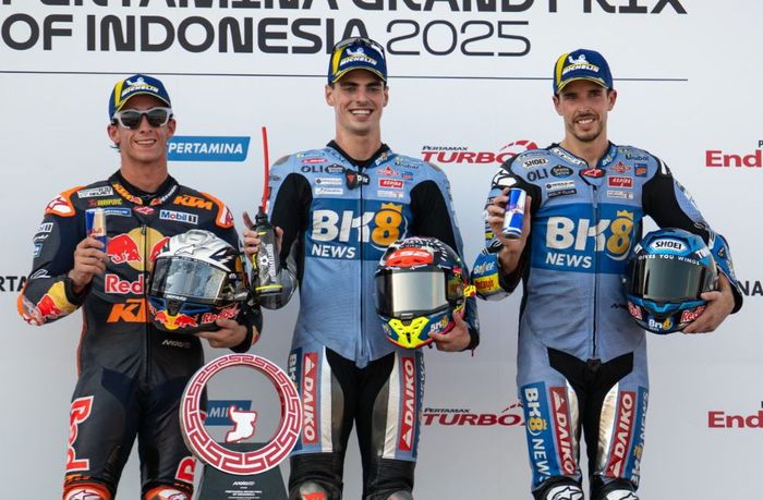 Dua pembalap Gresini Racing raih podium pertama dan ketiga di MotoGP Mandalika 2025