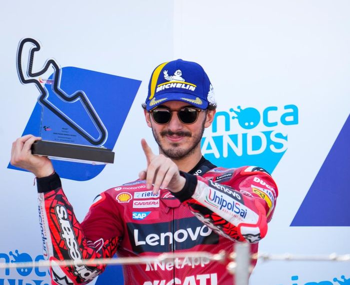 Finis kedua di MotoGP Aragon 2022, Francesco Bagnaia hanya tertinggal 10  poin dari Fabio Quartararo