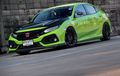 Honda Civic Turbo Hijau Mentereng, Main Gaya Racing Berhias Part Karbon