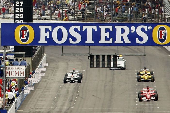 GP F1 Amerika Serikat di Indianapolis tahun 2005 start hanya diikuti enam pembalap