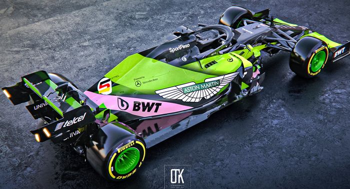 Hasil rekayasa livery mobil F1 tim Aston Martin yang akan jadi andalan Sebastian Vettel di F1 2021