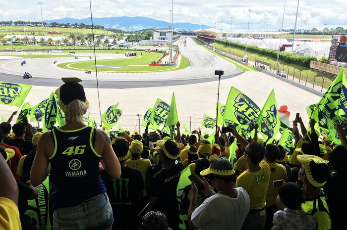 Suasana sirkuit Sepang saat gelaran MotoGP Malaysia 2018