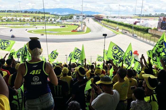 Suasana sirkuit Sepang saat gelaran MotoGP Malaysia 2018