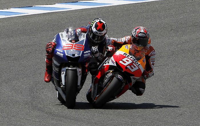 Jorge Lorenzo duel melawan Marc Marquez di Jerez 2013
