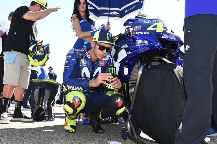 Valentino Rossi menjelang start MotoGP Aragon