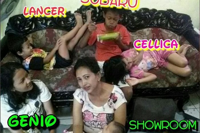 Keluarga Eman Sulaiman yang semua anaknya bernama mobil