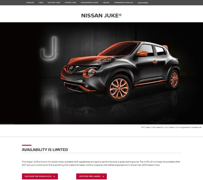 Nissan Juke sudah tidak berlanjut setelah 2017