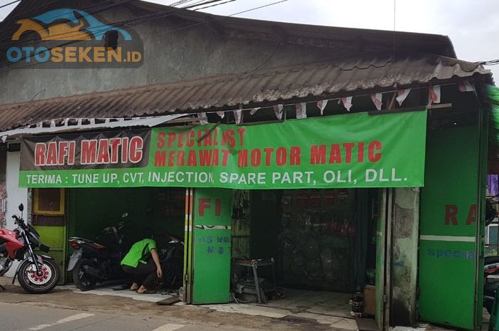 Rafi Matic, bengkel spesialis motor matic yang ada di Jalan Pitara Raya, Depok, Jawa Barat