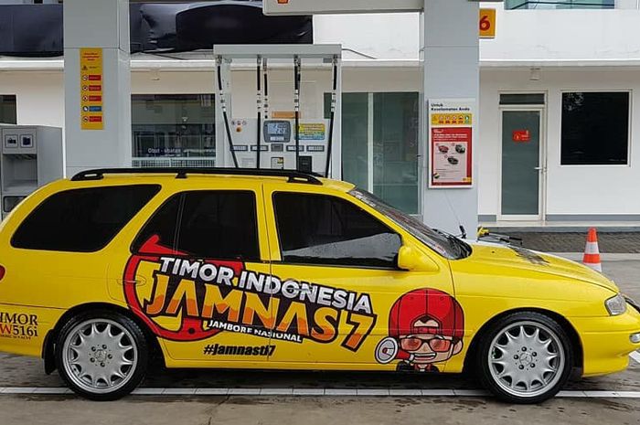 Timor station wagion dengan livery Jamnas Mobil Timor Community