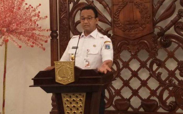 Gubernur DKI Jakarta Anies Baswedan di Balai Kota DKI Jakarta, Jalan Medan Merdeka Selatan, Rabu (9/