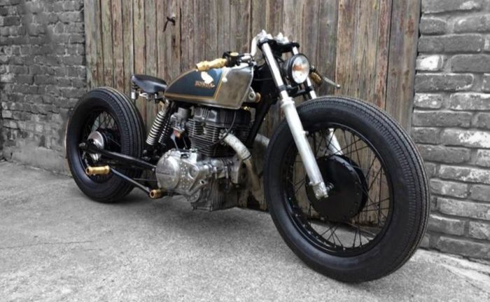Honda CB400 custom cafe racer dari HIDE Brussels