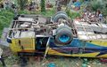 Bus Kecelakaan Hingga Terbalik di Sumatera Utara, Belasan Penumpang Jadi Korban