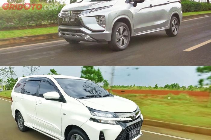 Ilustrasi. Toyota Avanza dan Mitsubishi Xpander
