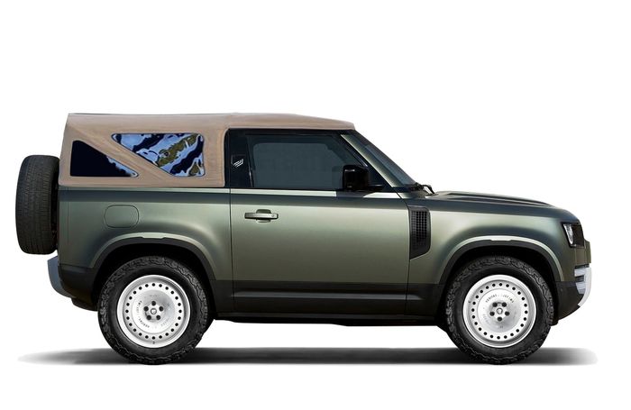 Modifikasi Land Rover Defender Valiance Convertible Solihull Sand