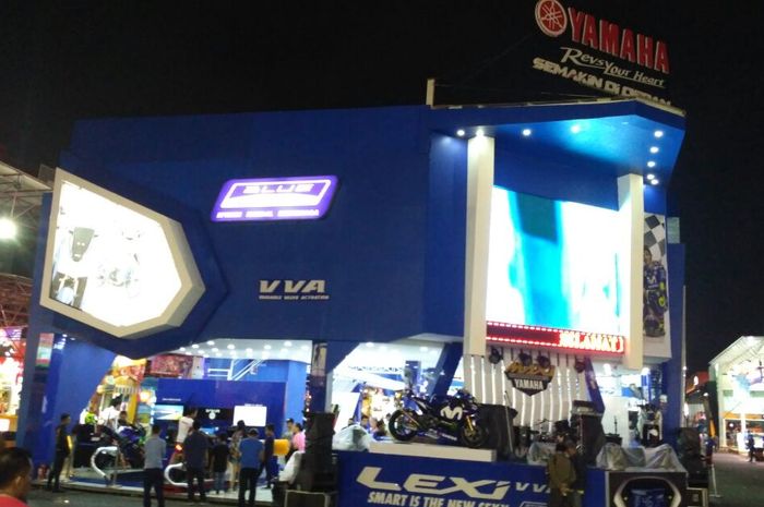 Nonton bareng balapan dunia di stan Yamaha di Kemayoran dihadiri petinggi Yamaha