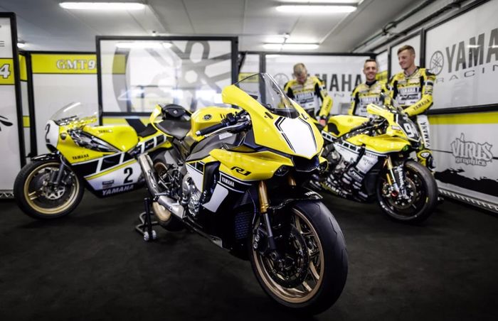 Yamaha R1 dengan livery 60th anniversary
