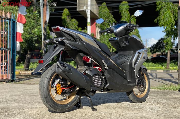 All New Aerox 155 Connected rem belakang jadi cakram buatan Fat Motorsport