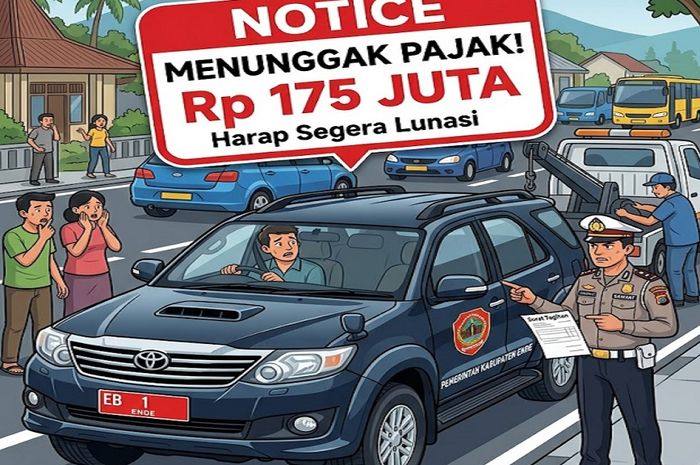 Ilustrasi mobil dinas pemerintah kabupaten (pemkab) Ende menunggak pajak sampai Rp 175 juta