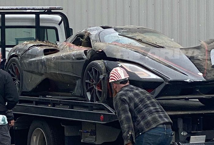 Kondisi SSC Tuatara setelah kecelakaan parah.