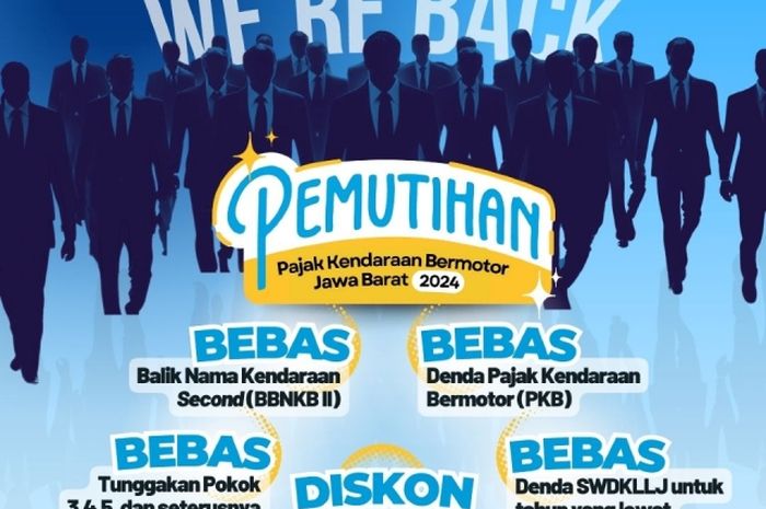 Program Pemutihan Pajak Kendaraan Bermotor Jawa Barat 2024 diperpanjang sampai 23 Desember 2024