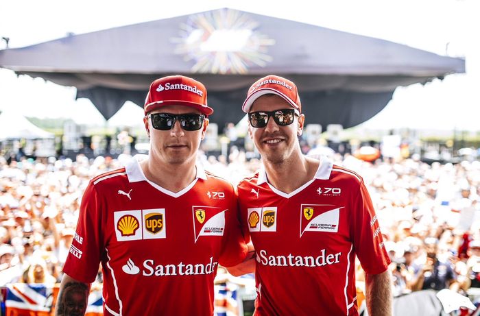 Kimi Raikkonen dan Sebastian Vettel