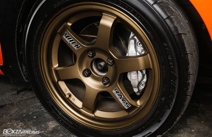 Modifikasi Nissan March pasang pelek Volk Racing TE37 ukuran 15 inci