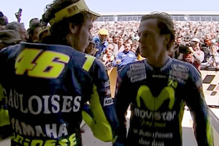 Vaentino Rossi vs Sete Gibernau, Jerez 2005