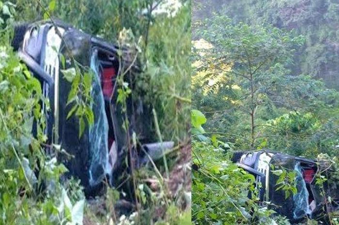 Toyota Fortuner terjungkal di dalam jurang di Ende, Nusa Tenggara Timur