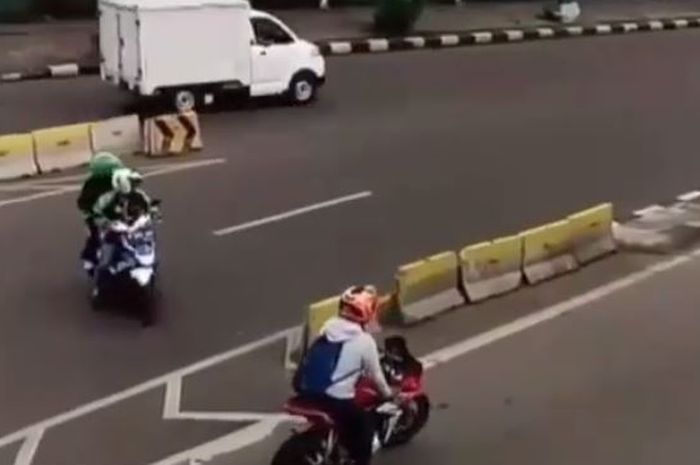 Honda BeAT dan CBR150R tesergap rompi hijau