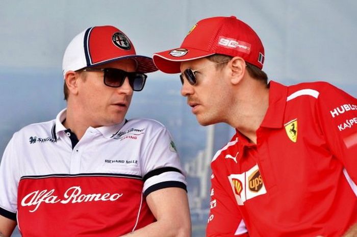 Kimi Raikkonen dan Sebastian Vettel