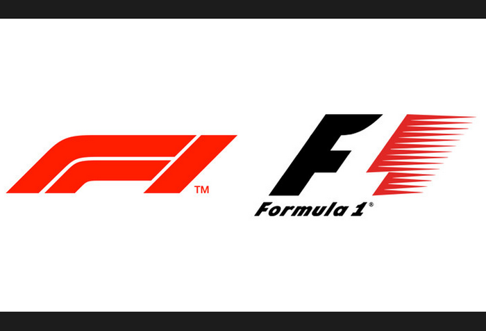 Para penggemar mengkiritik desain baru logo F1 (kiri) dan menyukai desain lama (kanan)