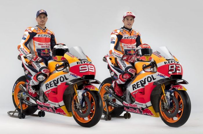 Pembalap tim Repsol Honda untuk MotoGP 2019, Jorge Lorenzo dan Marc Marquez