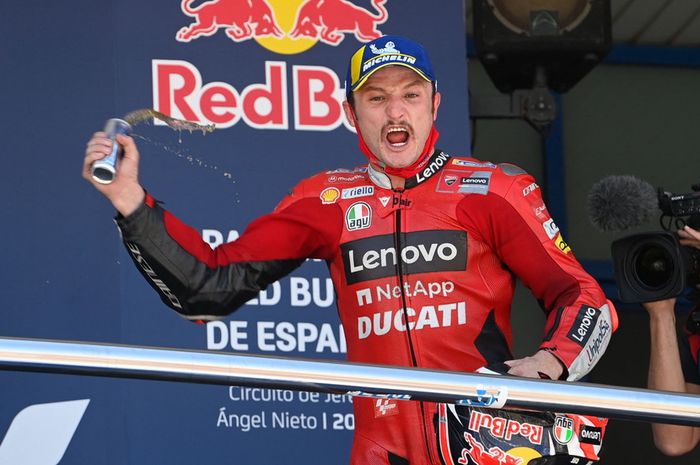 Jack Miller meriah kemenangan MotoGP keduanya usai berlaga di MotoGP Spanyol 2021