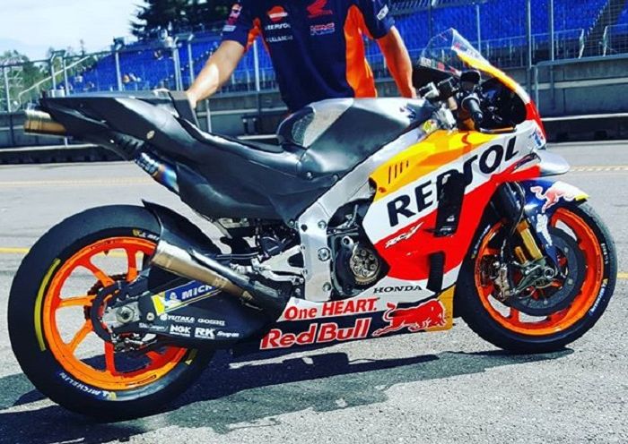 Motor RC213V yang dites di tes resmi MotoGP di Brno, Ceko