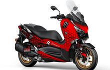 Yamaha XMAX Modif Simpel Pakai Motif Hexagon, Jadi Mirip Spiderman