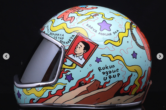 Helm unik hasil karya Troopercustom bertema Jokowi punya makna yang dalam banget